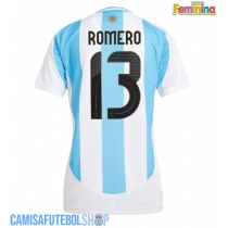 Camisa de time de futebol Argentina Cristian Romero #13 Replicas 1º Equipamento Feminina Copa America 2024 Manga Curta